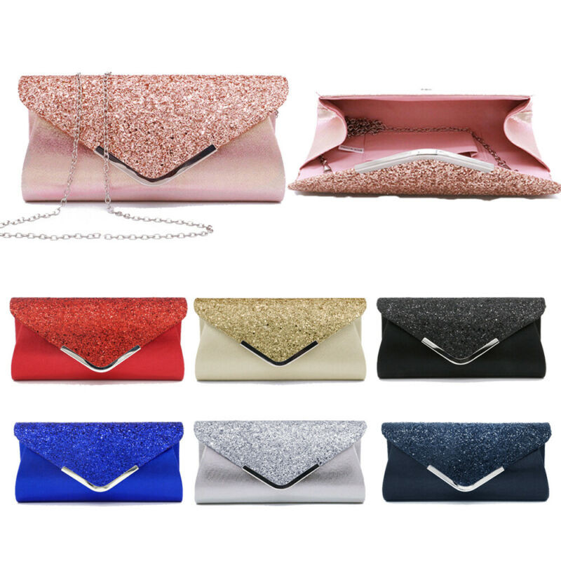 Õhtune Naiste Sequin Bridal Envelope Clutch Club Party Prom Käekott Õlakott