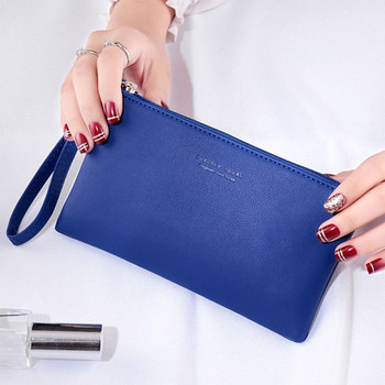 2020 модна дамска чанта от PU кожа Портфейл с китка с цип, ръчна чанта, плик, калъф за ключове за телефон, съединители за жени, портмонета за монети