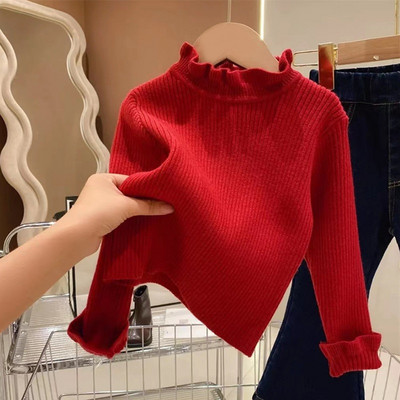 Φθινόπωρο Χειμώνας μωρό νήπιο κορίτσι πλεκτά πουλόβερ ζιβάγκο μακρυμάνικο Παιδικό πουλόβερ πουλόβερ πουλόβερ για κορίτσια Παιδικά ρούχα