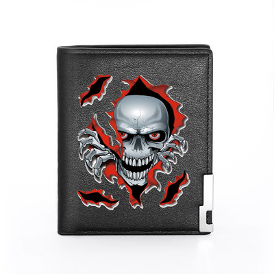 Uustulnukad Mehed Naiste Nahast rahakott Rose Vine Skull Cover Billfold õhukesed krediitkaardi/ID-hoidjad Rahakotid Lühikesed rahakotid