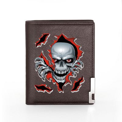 Uustulnukad Mehed Naiste Nahast rahakott Rose Vine Skull Cover Billfold õhukesed krediitkaardi/ID-hoidjad Rahakotid Lühikesed rahakotid