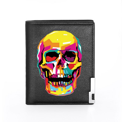 Uustulnukad Mehed Naiste Nahast rahakott Rose Vine Skull Cover Billfold õhukesed krediitkaardi/ID-hoidjad Rahakotid Lühikesed rahakotid