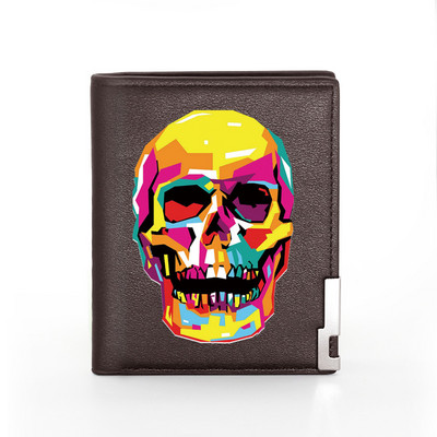 Uustulnukad Mehed Naiste Nahast rahakott Rose Vine Skull Cover Billfold õhukesed krediitkaardi/ID-hoidjad Rahakotid Lühikesed rahakotid