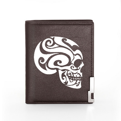 Uustulnukad Mehed Naiste Nahast rahakott Rose Vine Skull Cover Billfold õhukesed krediitkaardi/ID-hoidjad Rahakotid Lühikesed rahakotid