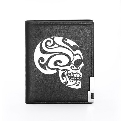 Uustulnukad Mehed Naiste Nahast rahakott Rose Vine Skull Cover Billfold õhukesed krediitkaardi/ID-hoidjad Rahakotid Lühikesed rahakotid