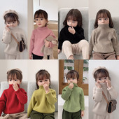 Primăvară Toamnă Iarnă Bebeluși Copii Băieți Fete Pulovere tricotate cu gât țesut Pulover Solid Copii Băiat Fată Pulover Haine pentru copii