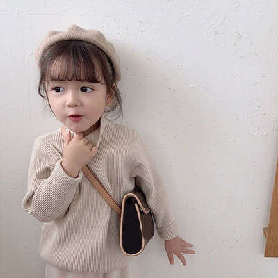 Primăvară Toamnă Iarnă Bebeluși Copii Băieți Fete Pulovere tricotate cu gât țesut Pulover Solid Copii Băiat Fată Pulover Haine pentru copii