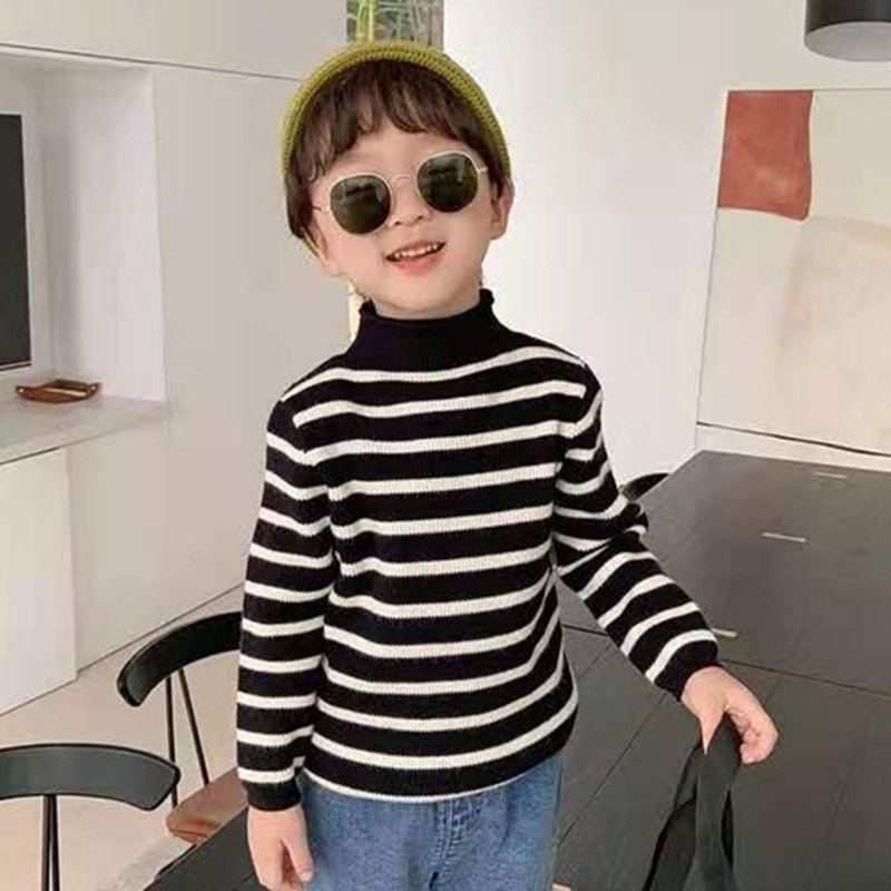 Primăvară Toamnă Iarnă Bebeluși Copii Băieți Fete Pulovere tricotate cu gât țesut Pulover Solid Copii Băiat Fată Pulover Haine pentru copii