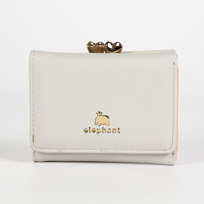 Γυναικείο κοντό πορτοφόλι Χαριτωμένο ζώο με τυπωμένο PU Δερμάτινο γράμμα Hasp Κάτοχοι κάρτας Μόδα Τσάντα για χρήματα Μικρή τσάντα αλλαγής