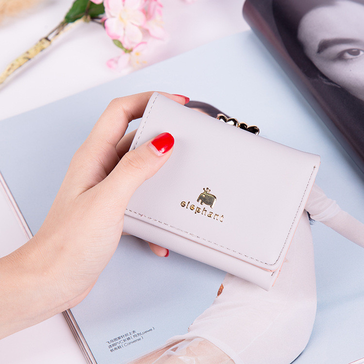 Γυναικείο κοντό πορτοφόλι Χαριτωμένο ζώο με τυπωμένο PU Δερμάτινο γράμμα Hasp Κάτοχοι κάρτας Μόδα Τσάντα για χρήματα Μικρή τσάντα αλλαγής