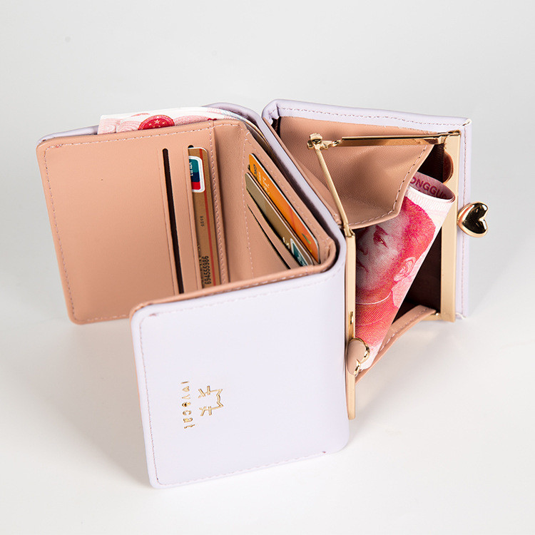 Γυναικείο κοντό πορτοφόλι Χαριτωμένο ζώο με τυπωμένο PU Δερμάτινο γράμμα Hasp Κάτοχοι κάρτας Μόδα Τσάντα για χρήματα Μικρή τσάντα αλλαγής