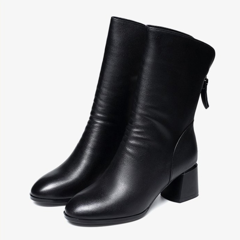 Γυναικεία παπούτσια 2023 Luxury Chelsea Boot Γυναικεία δερμάτινη μπότα χοντροκομμένα χειμερινά παπούτσια Πλατφόρμα αστράγαλο Μποτάκια με χοντρό τακούνι Επωνυμία Σχεδιαστής