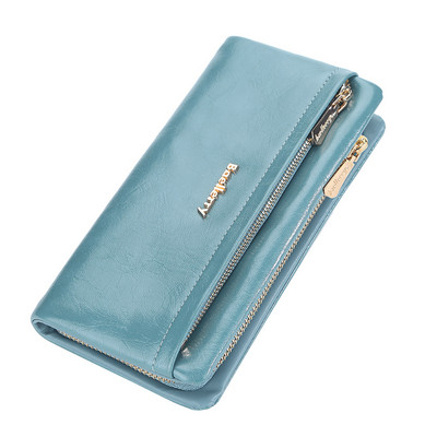 Ženski novčanici, duge torbice velikog kapaciteta za žene s patentnim zatvaračem, džepom za novčiće, kvalitetan crveni mekani kožni novčanik, ženska torbica sa spojkom