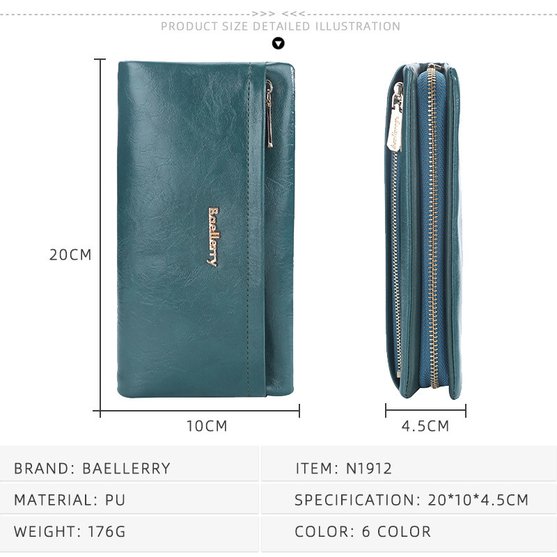 Ženski novčanici, duge torbice velikog kapaciteta za žene s patentnim zatvaračem, džepom za novčiće, kvalitetan crveni mekani kožni novčanik, ženska torbica sa spojkom