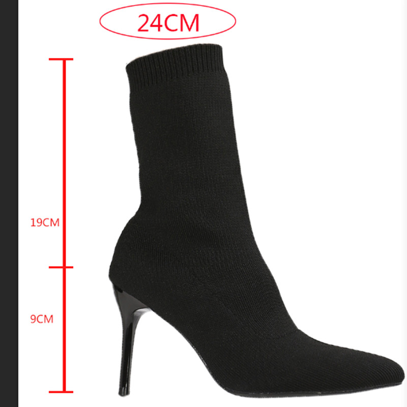 2023. Ženske rastezljive čizme, 7 cm visoke pete, fetiš ženske kvalitetne gležnjače, striptizete, bijele niske pete, tople jesensko-zimske cipele