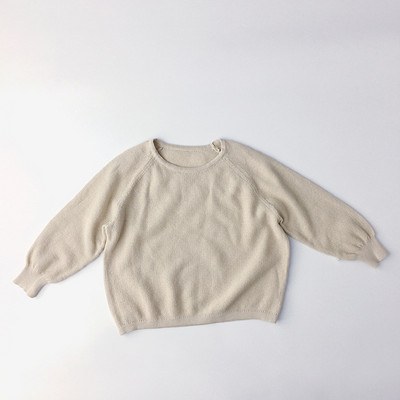 Laste kampsunid Ühevärvilised sviitrid O-kaelusega sügistalv beebipoisid tüdrukud kootud kampsun nahkhiire varrukas lasteriided