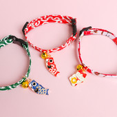 S nailonist reguleeritav Jaapani stiilis kassi kaelarihm lemmikloomadele Kutsikate mood armas turvalukk kaelakee kassipoegade tarvikute tarnijad