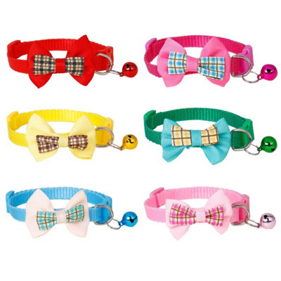 Pet Bow Collar Bell Bow Collar Adjustable Bow Tie for Dogs Beautiful Collar with Puppies and Cats Pet Accessories Free Shipping