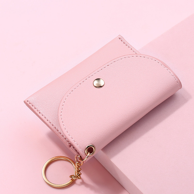 Απλή μόδα PU Δερμάτινο πορτοφόλι για κέρματα Γυναικεία πόρπη Εξαιρετικά λεπτή μίνι τσάντα αλλαγής πορτοφόλια Μπρελόκ Πορτοφόλια Θήκη κάρτας Θήκη Μικρό πορτοφόλι