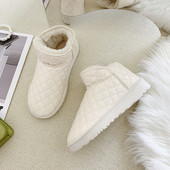 Sügistalv Uued Lumesaapad Veekindlad Paksendatud Naiste Lühikesed Saapad Soojad Libisemiskindlad Kodukingad Moedisainer Naiste Saabas