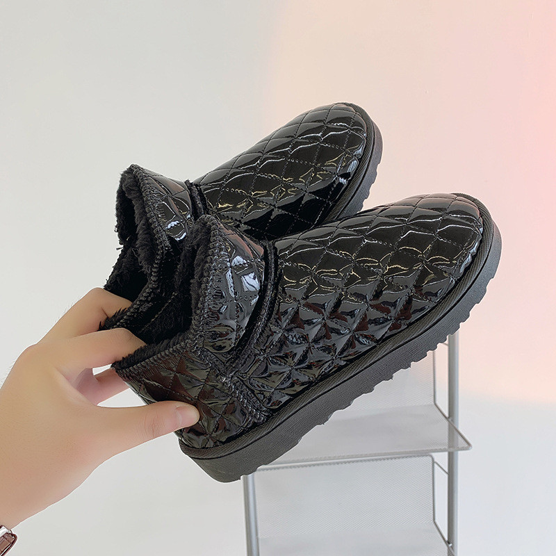 Sügistalv Uued Lumesaapad Veekindlad Paksendatud Naiste Lühikesed Saapad Soojad Libisemiskindlad Kodukingad Moedisainer Naiste Saabas