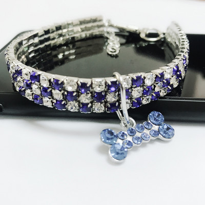 Bling Rhinestone koera kaelarihm Crystal kutsikas Chihuahua lemmiklooma koera kaelarihmad väikestele keskmistele koertele Mascotas tarvikud SML roosa