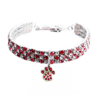 Bling Rhinestone koera kaelarihm Crystal kutsikas Chihuahua lemmiklooma koera kaelarihmad väikestele keskmistele koertele Mascotas tarvikud SML roosa