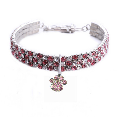 Bling Rhinestone koera kaelarihm Crystal kutsikas Chihuahua lemmiklooma koera kaelarihmad väikestele keskmistele koertele Mascotas tarvikud SML roosa