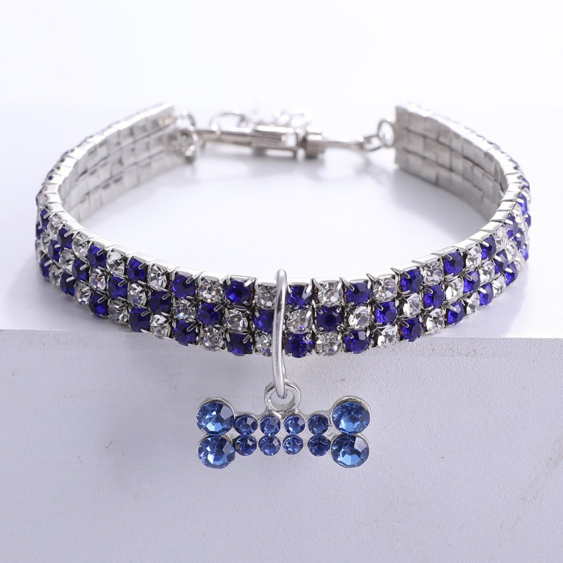 Bling Rhinestone koera kaelarihm Crystal kutsikas Chihuahua lemmiklooma koera kaelarihmad väikestele keskmistele koertele Mascotas tarvikud SML roosa