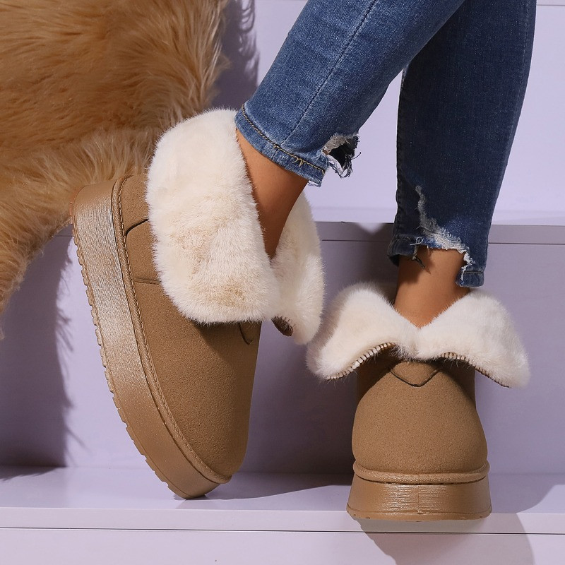 2024. aasta talvised lumesaapad Paksu tallaga naiste saapad, ehtsad lambanahast villased soojemad naiste tõstvad kingad Platvorm Luxur