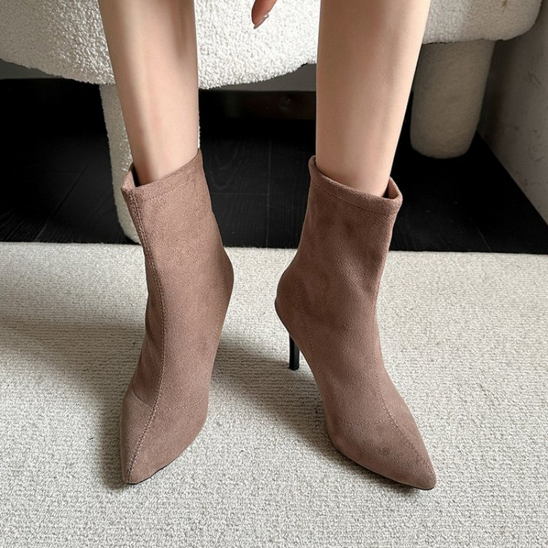 Kingad naiste saapad SlimKõrged kontsad Seksikad ööklubis jalad trimmivad õhukesed mood sukad Bullet Power Pointer peosaapad