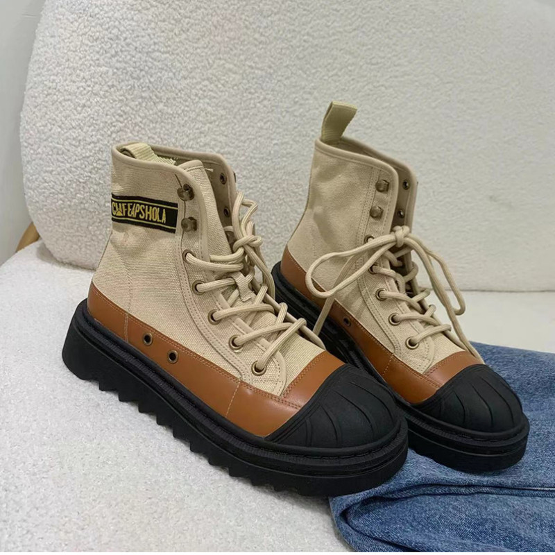Dámske krátke hrubé čižmy, dámske módne šnurovacie členkové čižmy s hrubým podpätkom, dámske jesenné a zimné čižmy, Zapato