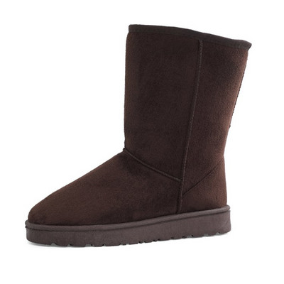 Γυναικείες ψηλές χειμερινές μαύρες μπότες με επένδυση 2023 Μόδα μπότες χιονιού Γυναικεία ψηλή μπότα Μέγεθος 41 Hot ζεστά παπούτσια Botas Mujer