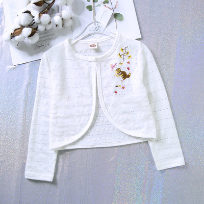 Valge tüdruku kardigan Laste kevad-sügis pikkade varrukatega puuvillane kampsun tüdrukule 1 2 3 4 6 8 10 11-aastastele tüdrukutele OMGosh