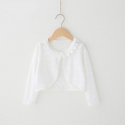 Valge tüdruku kardigan Laste kevad-sügis pikkade varrukatega puuvillane kampsun tüdrukule 1 2 3 4 6 8 10 11-aastastele tüdrukutele OMGosh