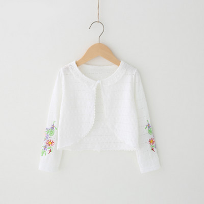 Valge tüdruku kardigan Laste kevad-sügis pikkade varrukatega puuvillane kampsun tüdrukule 1 2 3 4 6 8 10 11-aastastele tüdrukutele OMGosh