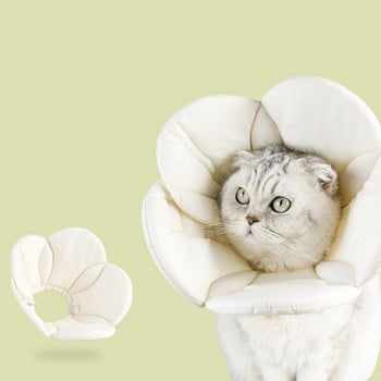 Προμήθειες για κατοικίδια με κωνικό κολάρο λαιμού γάτας Κολάρο αποκατάστασης γάτας Μαλακό, άνετο, ρυθμιζόμενο κατά του γλείψιμο σε σχήμα λουλουδιών κατοικίδιο