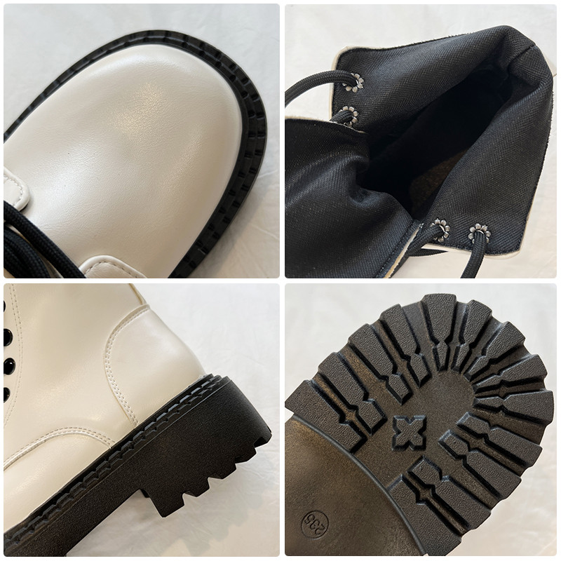 Tursked platvormiga võitlussaapad naistele sügistalvised PU-nahast pahkluusaapad Naiste punk-paksu põhjaga libisemiskindlad mootorrattasaapad