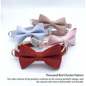 Crăciun carouri papion guler pisică papion cataramă de siguranță guler pentru animale de companie cățeluș chihuahua colier elastic pentru câini ajustabil