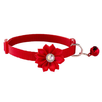 Colier pentru flori de pisică cu clopot Colier reglabil pentru pisici Colier pentru animale de companie Colier cu cataramă de siguranță pentru toate dimensiunile Rechizite pentru câini