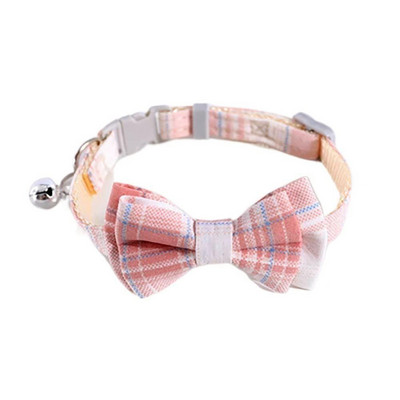 Colier drăguț ajustabil pentru animale de companie, cu papion, clopoțel, pisică, câine, guler de nailon, petrecere de Crăciun, papion pentru pisici, cravată de culoarea bomboanelor