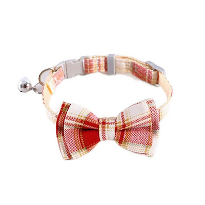 Colier drăguț ajustabil pentru animale de companie, cu papion, clopoțel, pisică, câine, guler de nailon, petrecere de Crăciun, papion pentru pisici, cravată de culoarea bomboanelor