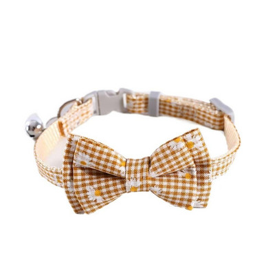 Colier drăguț ajustabil pentru animale de companie, cu papion, clopoțel, pisică, câine, guler de nailon, petrecere de Crăciun, papion pentru pisici, cravată de culoarea bomboanelor