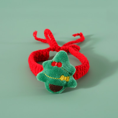 Jõuludeks kootud kassi koera kaelarihm Multikas plüüsist jõuluvana/kellakee kutsika kassipojale 2024. aasta lemmiklooma kaelakaunistusega kaelarihm