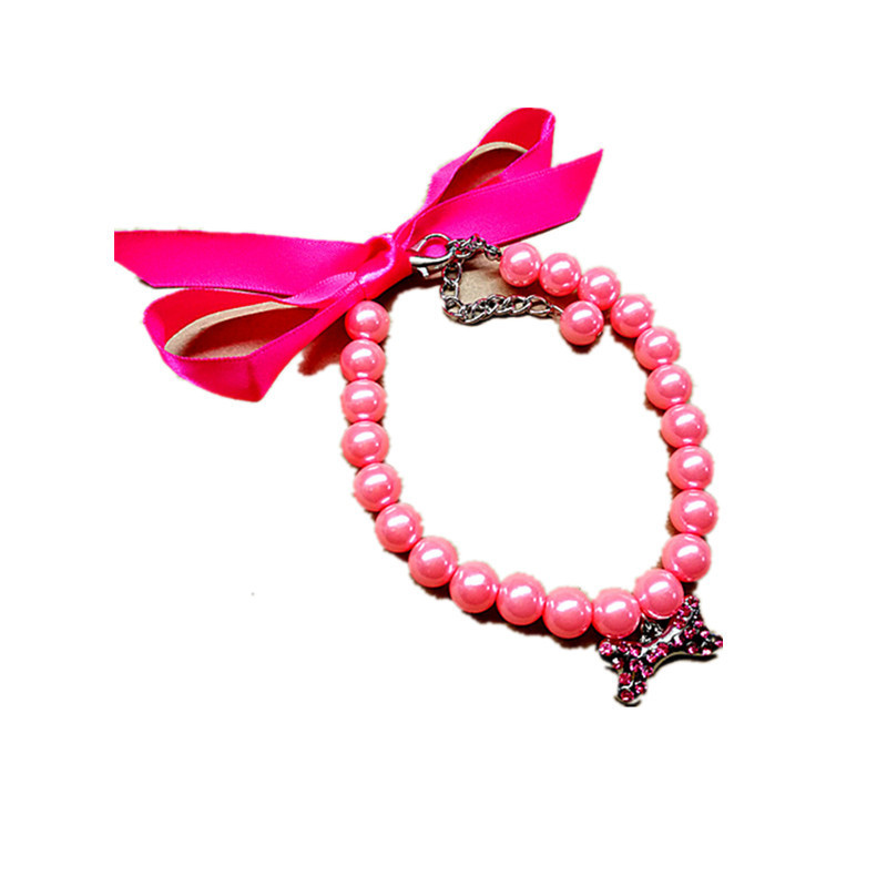 Ρυθμιζόμενο κολιέ με μαργαριτάρια κατοικίδιων ζώων για γάτες Gotas Animals Fashion Rhinestones Sphynx Collar Cat Kitten Dog Collier Chat