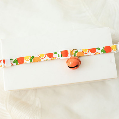 Big Bell sorozat Csendes kialakítású macska kutyanyakörv 1 db 18-30 cm-es állítható gyümölcsnyomat divatos kisállat nyakörv cica nyaklánc nagykereskedő