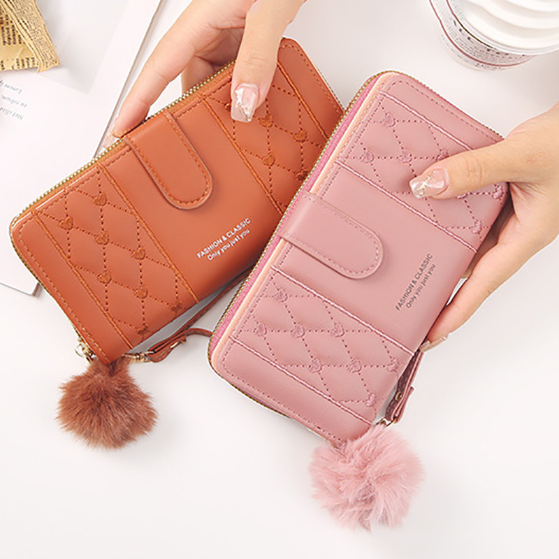 Ženski dugi novčanik Držač kartica od pu kože velikog kapaciteta, torbica s patentnim zatvaračem, torbica za novčiće, višestruki organizator kartica, torbica za mobitel, ručna torbica