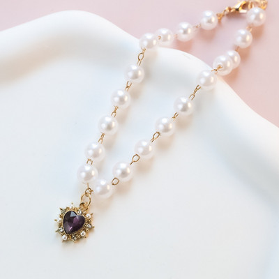 Naminio gyvūno antkaklis kačiukas šunų varpelis perlų karoliai Meilė kalnų krištolo papuošalai blykstė prabangus deimantinis šuns antkaklis katės antkaklis augintinio antkaklis