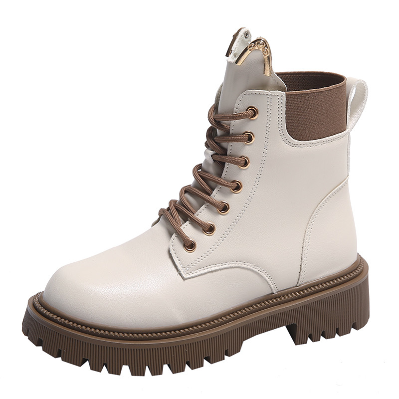 Παπούτσια Γυναικεία 2023 Γυναικείες μπότες Πλατφόρμα με κορδόνια Μοντέρνες Γυναικείες μπότες Μεταλλική διακόσμηση Γυναικεία παπούτσια με τακούνι με στρογγυλά δάχτυλα