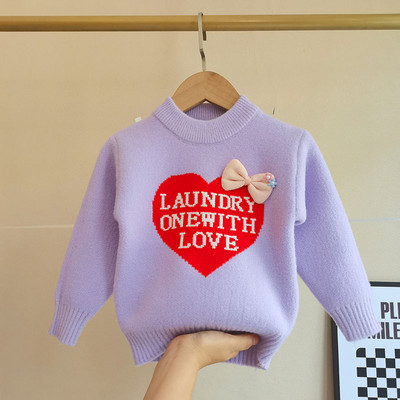 Pulover pentru fetițe Haine de iarnă Copii 2023 Stil mod nou de înaltă calitate De la 2 ani până la 6 ani Îmbrăcăminte pentru copii